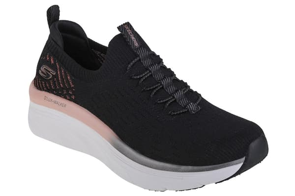 Skechers D'Lux Walker Let It Glow 149366-BKRG, Kvinna, Sneakers, svart