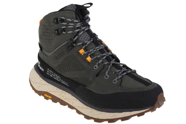 Jack Wolfskin Terraquest Texapore Mid M 4056381-4143, Man, Träningsskor, grön
