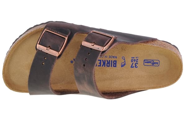 Birkenstock Arizona FL WB Habana 452761, Kvinna, Tofflor, brun