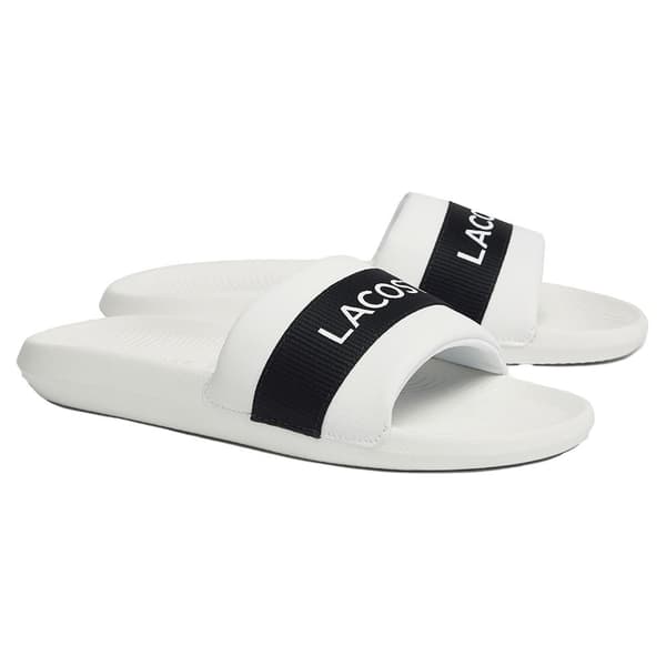 Lacoste Flip Flops Croco Textile Logo Vit EU 39 1/2 Man
