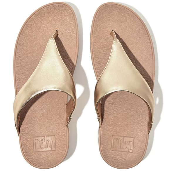 Fitflop Sandaler Lulu Leather Toe-post Gylden EU 38 Kvinde