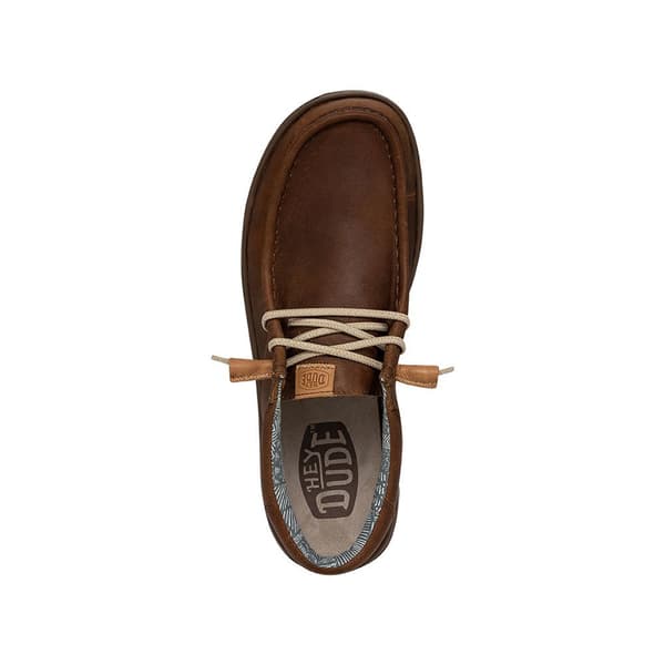 Hey Dude Skor Wally Grip Craft Leather Brun EU 42 Man