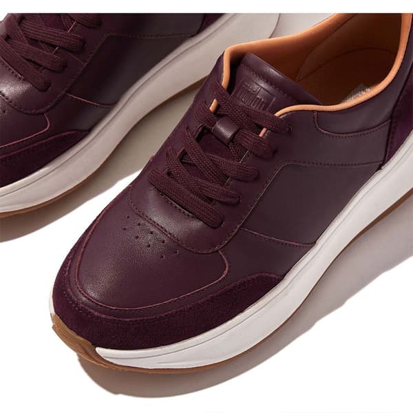 Fitflop Trænere F-mode Leather/suede Flatform Lilla EU 37 Kvinde