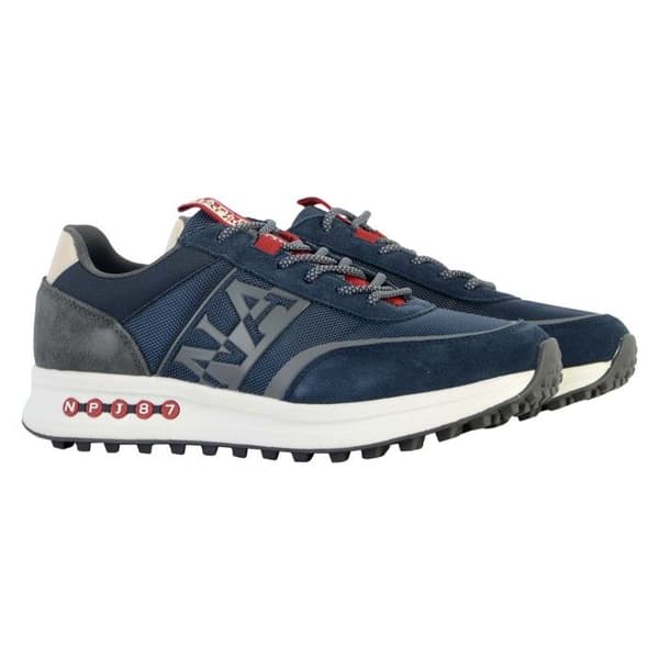 Running Sneakers - Napapijri - Skiffer - Herr - Marinblå/Grå - Mocka och andas nylon
