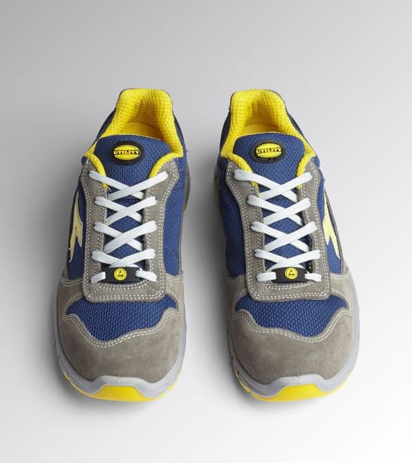 Diadora RUN II TEXT S1P SRC ESD låga säkerhetsskor - Grå / Kungsblå - 44