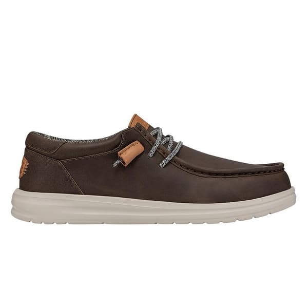 Hey Dude Skor Wally Grip Craft Leather Brun EU 45 Man