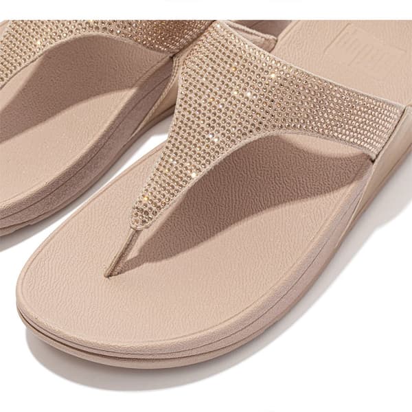 Fitflop Sandaler Lulu Crystal Embellished Toe-post Rosa EU 40 Kvinna