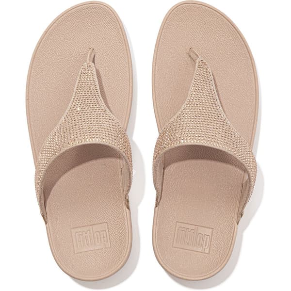 Fitflop Sandaler Lulu Crystal Embellished Toe-post Rosa EU 40 Kvinna