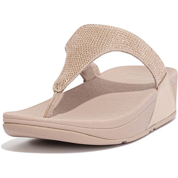 Fitflop Sandaler Lulu Crystal Embellished Toe-post Rosa EU 40 Kvinna