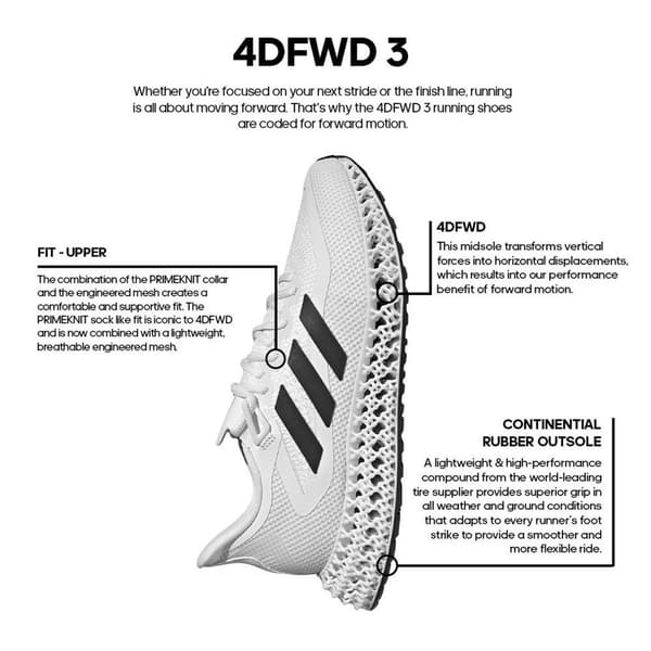 Adidas Lenkkitossut 4dfwd 3 Musta EU 40 2/3 Mies