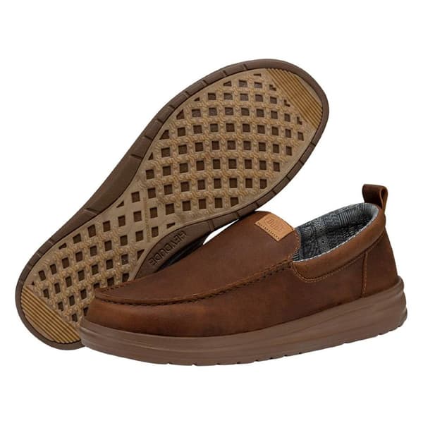 Hey Dude Skor Wally Grip Moc Craft Leather Brun EU 41 Man