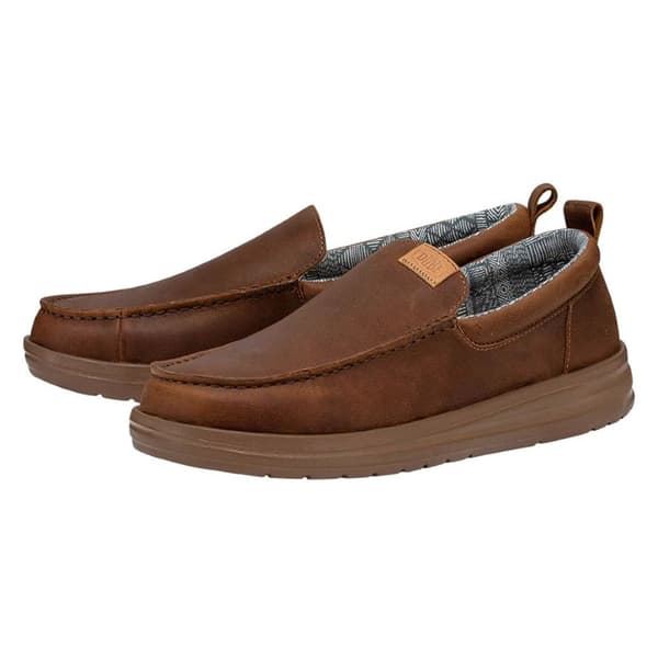 Hey Dude Skor Wally Grip Moc Craft Leather Brun EU 41 Man