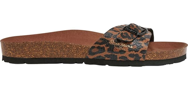 Pepe Jeans Sandaalit Oban Leopard Ruskea EU 37 Nainen