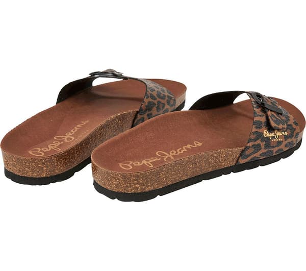 Pepe Jeans Sandaalit Oban Leopard Ruskea EU 37 Nainen