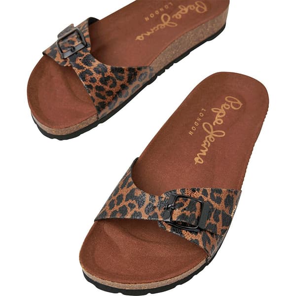 Pepe Jeans Sandaalit Oban Leopard Ruskea EU 37 Nainen