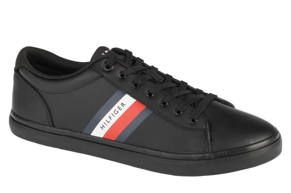 Tommy Hilfiger Essential Leather Vulc Stripes FM0FM03722-BDS, Man, Sneakers, svart Black 40