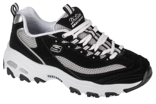Skechers D'Lites - Roam Around 13150-BKW, Kvinna, Sneakers, svart