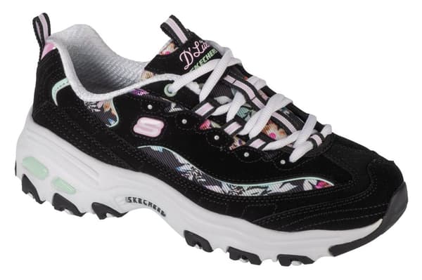 Skechers D'Lites-Blooming Fields 149794-BKMT, Kvinde, Sneakers, sort