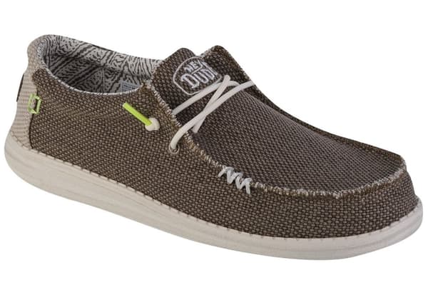 Hey Dude Wally Braided 40003-2BS, Man, Sneakers, brun