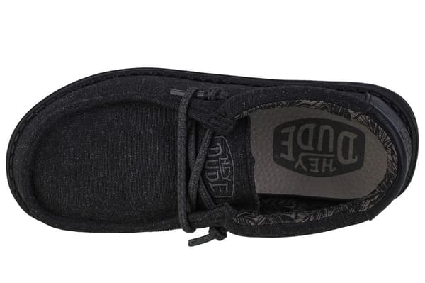 Hey Dude Wally Youth Basic 40041-001, til Dreng, Sneakers, sort