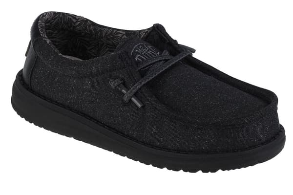 Hey Dude Wally Youth Basic 40041-001, til Dreng, Sneakers, sort