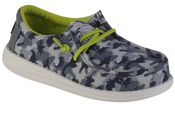 Hey Dude Wally Youth Camodino 40043-425, för Pojke, Sneakers, grå