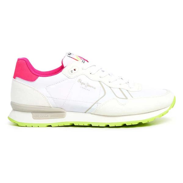Pepe Jeans Utbildare Brit Neon Vit EU 36 Kvinna