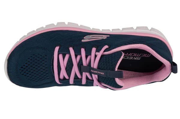 Skechers Graceful - Get Connected 12615-NVPK, Kvinna, Sneakers, marinblå