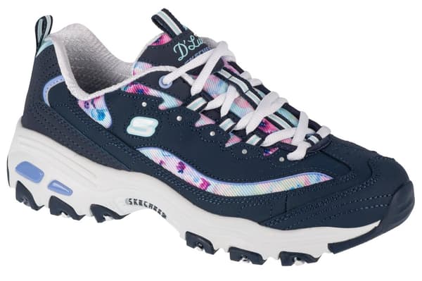Skechers D'Lites-Blooming Fields 149794-NVMT, Kvinna, Sneakers, marinblå