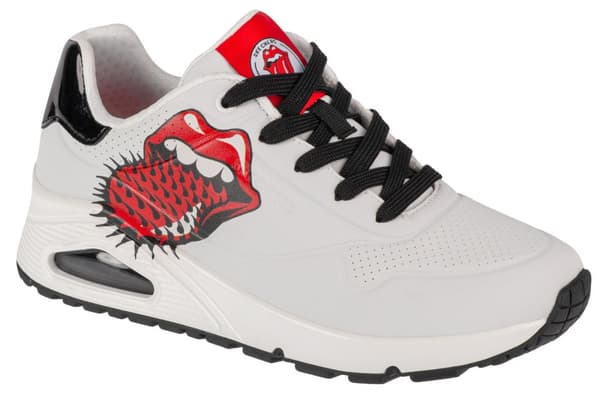 Skechers Uno-Rolling Stones Single 177965-WBK, Kvinna, Sneakers, vit