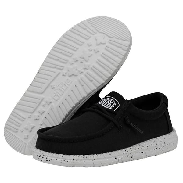 Hey Dude Ungdomsskor Wally Slub Canvas Svart EU 35 Pojke