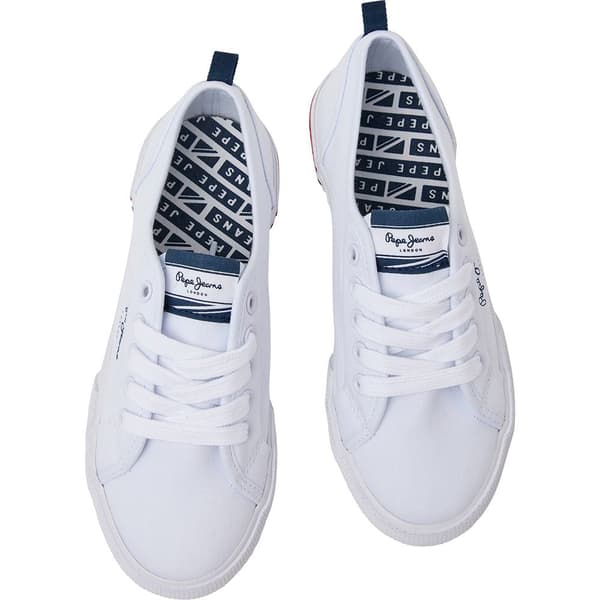 Pepe Jeans Matalat Tennarit Brady Basic Valkoinen EU 33 Poika