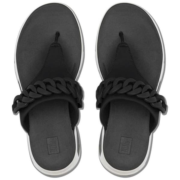 Fitflop Flip Flops Heda Chain Toe-thong Svart EU 36 Kvinna