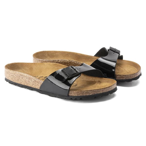 Birkenstock Smalle Sandaler Madrid Birko-flor Patent Etroit Brun EU 37 Kvinde
