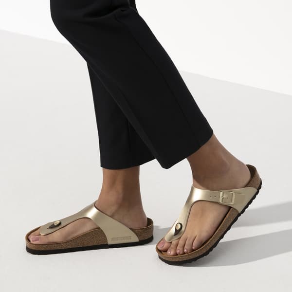 Birkenstock Sandaler Gizeh Birko-flor Large Gylden EU 41 Kvinde