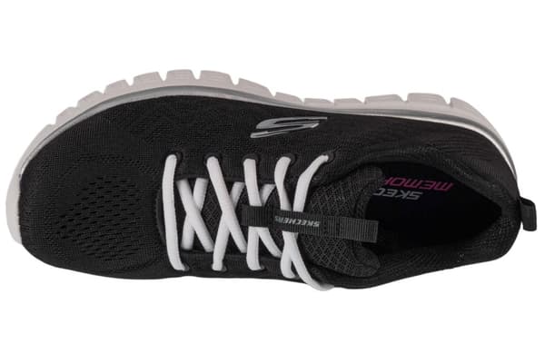 Skechers Graceful - Get Connected 12615-BKW, Kvinde, Sneakers, sort
