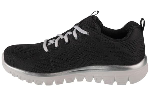 Skechers Graceful - Get Connected 12615-BKW, Kvinde, Sneakers, sort