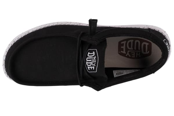Hey Dude Wally Slub Canvas 40009-001, Man, Sneakers, svart