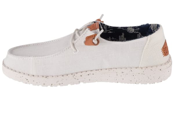 Hey Dude Wendy Washed 40297-100, Mand, Sneakers, hvid