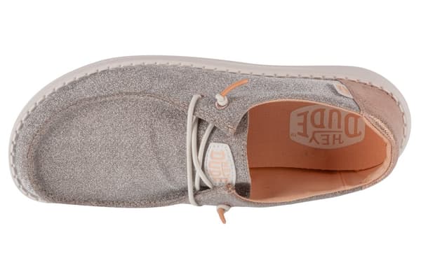 Hey Dude Wendy Mettalic Sparkle 41082-7D9, Kvinna, Sneakers, guld