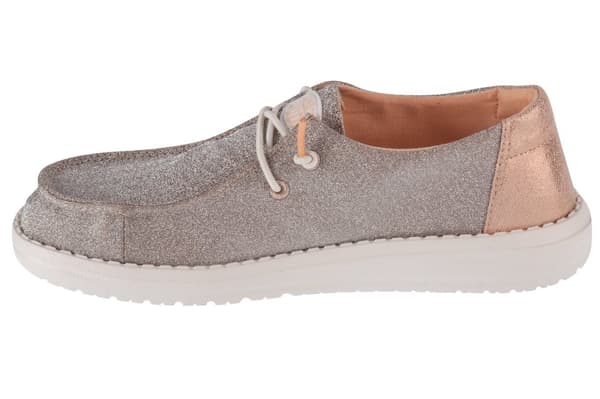 Hey Dude Wendy Mettalic Sparkle 41082-7D9, Kvinna, Sneakers, guld
