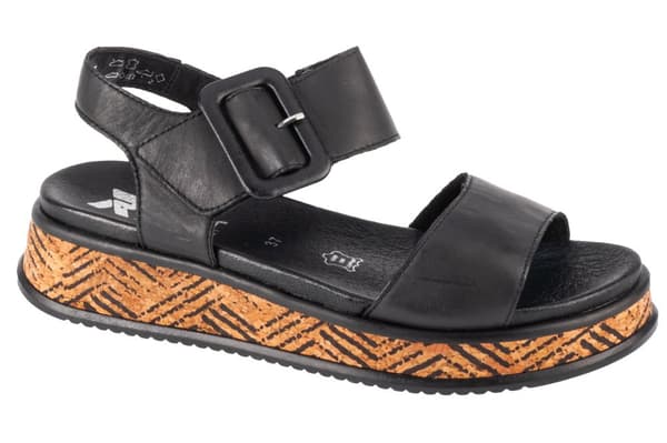 Rieker Sandals W0800-00, Kvinde, Sandaler, sort