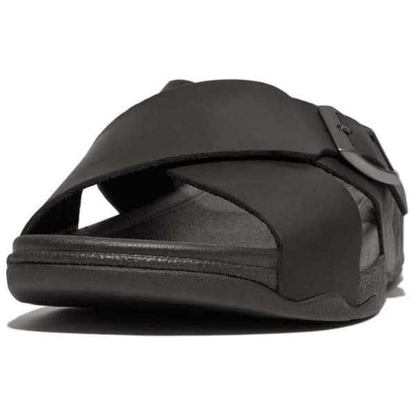 Fitflop Klipklapper Surfer Buckle Nubuck Cross Sort EU 43 Mand