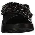 Miniatyrbild 6 av 6: Fitflop Slides F-mode Jewel-deluxe Leather Flatform Cross Svart EU 38 Kvinna