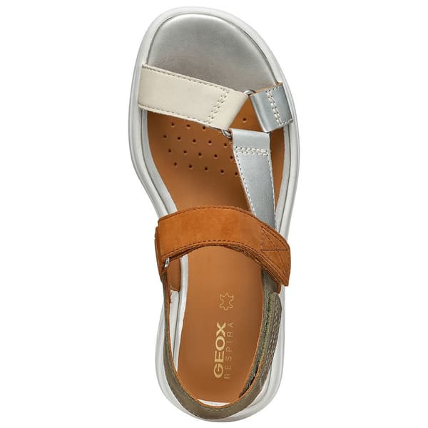 Geox Sandaler Spherica Ec5w Brun,Silver EU 38 Kvinna