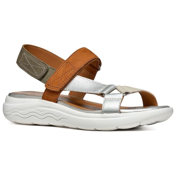 Geox Sandaler Spherica Ec5w Brun,Silver EU 38 Kvinna