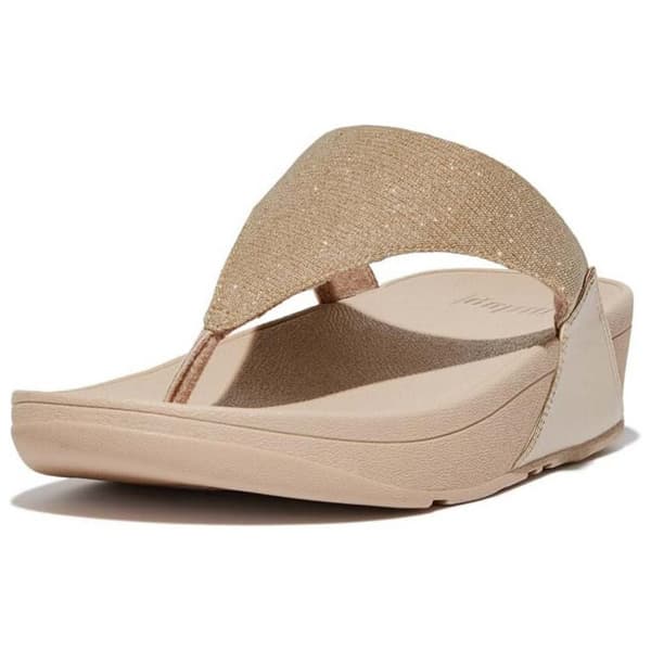 Fitflop Sandaalit Lulu Shimmerlux Toe-post Beige EU 38 Nainen