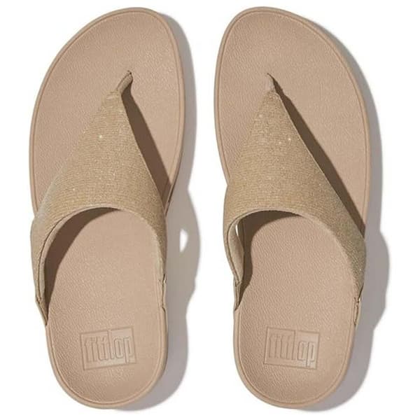 Fitflop Sandaalit Lulu Shimmerlux Toe-post Beige EU 38 Nainen