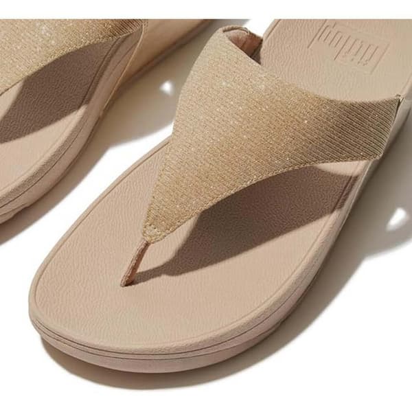 Fitflop Sandaalit Lulu Shimmerlux Toe-post Beige EU 38 Nainen