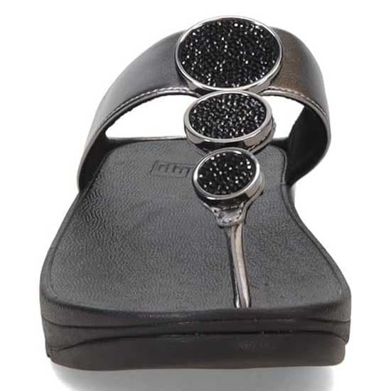 Fitflop Sandaalit Halo Bead-circle Metallic Toe-post Musta EU 38 Nainen